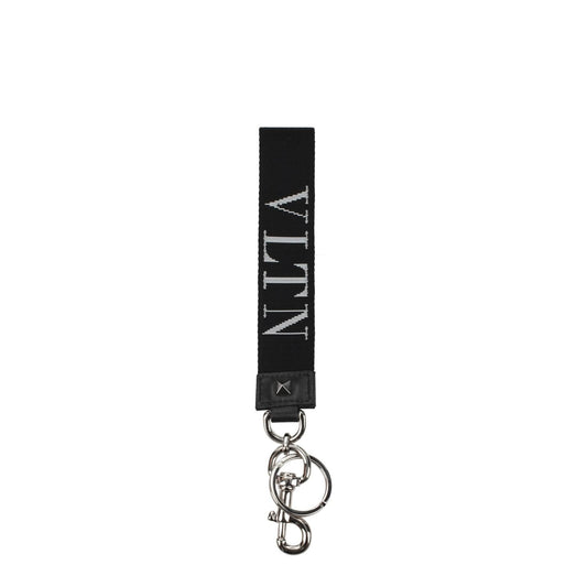 Valentino Garavani Black Fabric Keychain