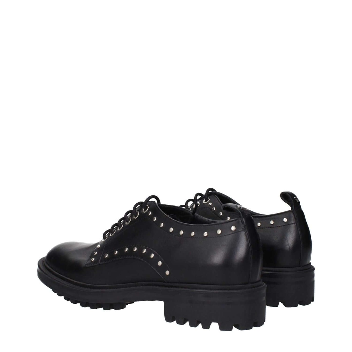Max Mara Black Leather Oxfords And Derbies