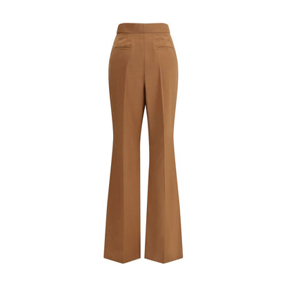 Fendi Brown Wool Flared Pants