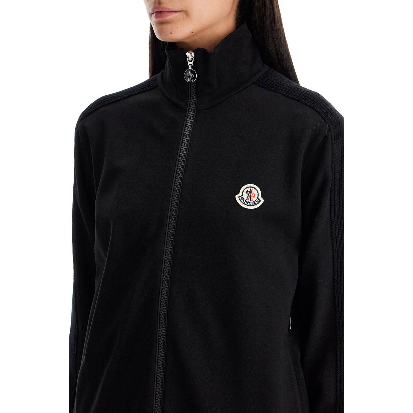 Moncler 'zip-up sweatshirt with knitted bands Topwear Moncler