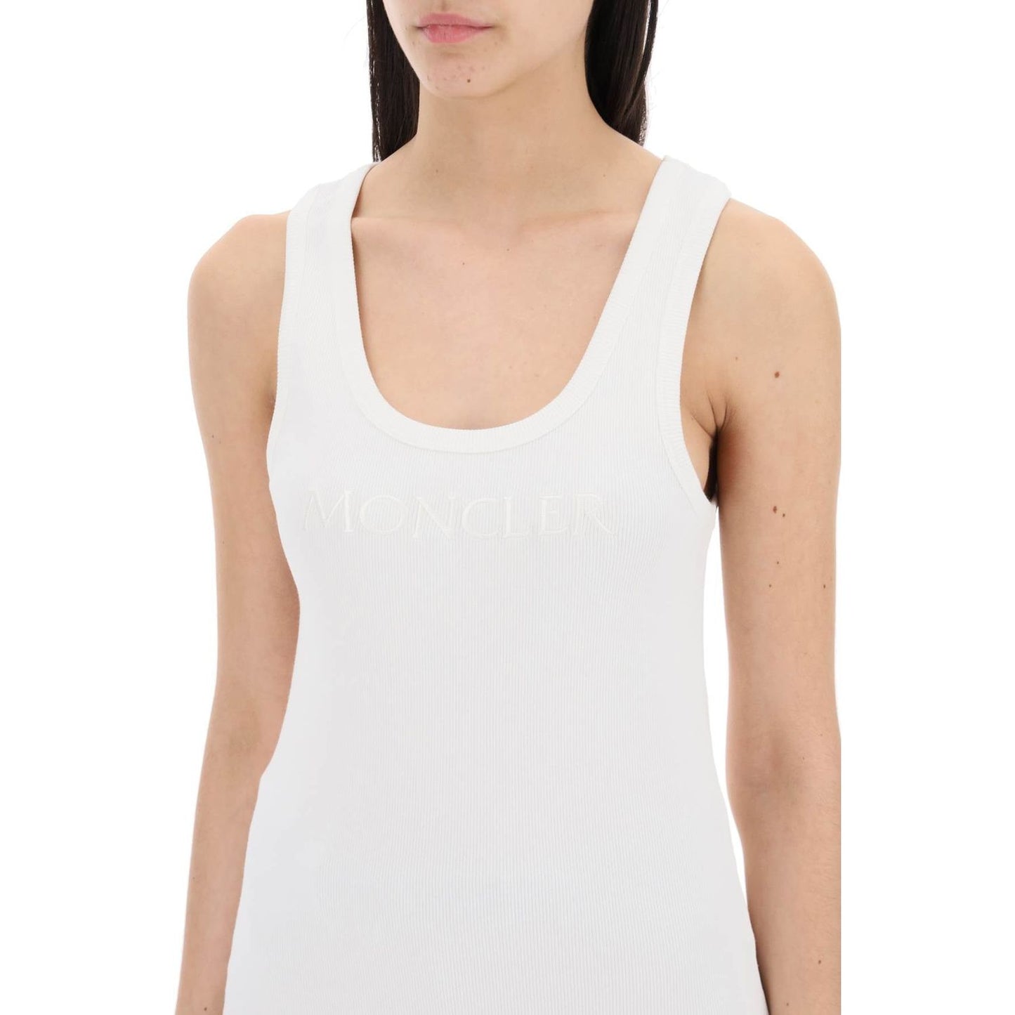 Moncler sleeveless ribbed jersey top Topwear Moncler