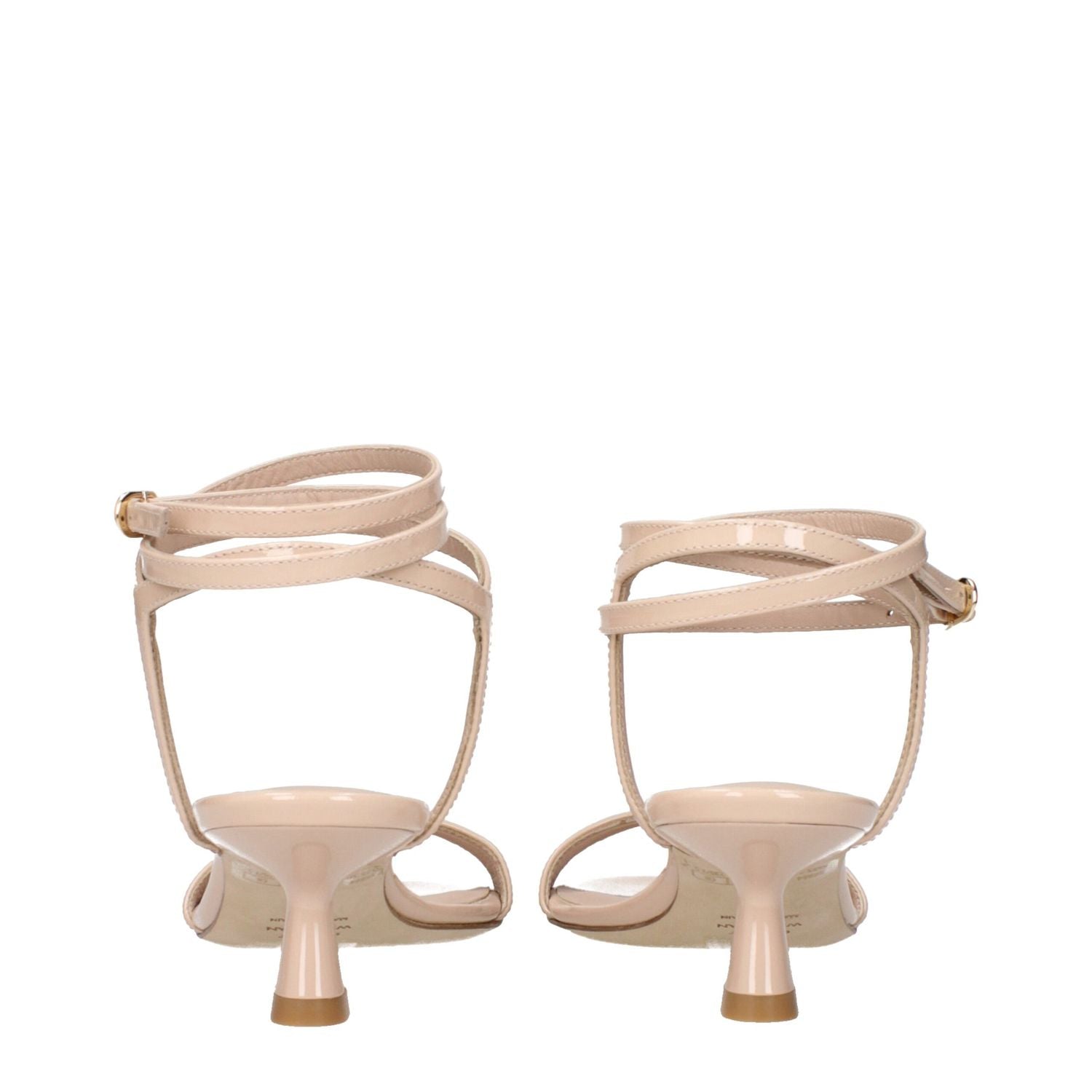 Stuart Weitzman Beige Leather Stiletto Heel Sandals