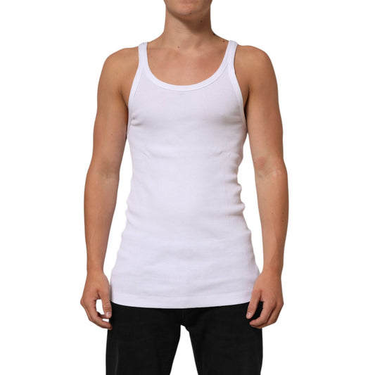 Dolce & Gabbana White Sleeveless Round Neck Tank Top T-shirt 1728,67345645728,Clothing,Dolce & Gabbana,IT54 | XL,Material: 100% Cotton,Men,New with tags,Sleeveless - T-Shirts - Clothing,T-Shirts - Clothing,T-Shirts - T-Shirts - Clothing,Tank Tops - T-Shir