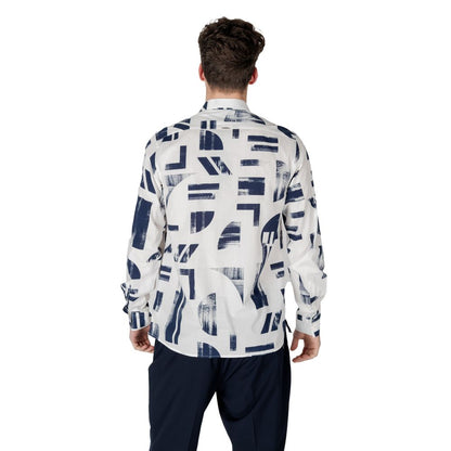 Antony Morato Blue Viscose Pattern Shirt 1728,71956299936,Antony Morato,Blue,Clothing,IT46 | S,IT48 | M,Men,New with tags,Pattern - Shirts - Clothing,Shirts - Clothing