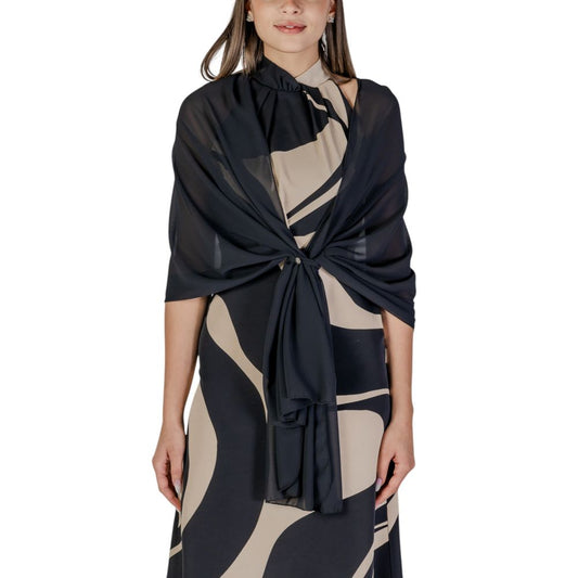 Rinascimento Black Polyester Scarf 1728,71956299936,Accessories,Black,New with tags,Rinascimento,Scarves - Accessories,Scarves - Scarves - Accessories,Women