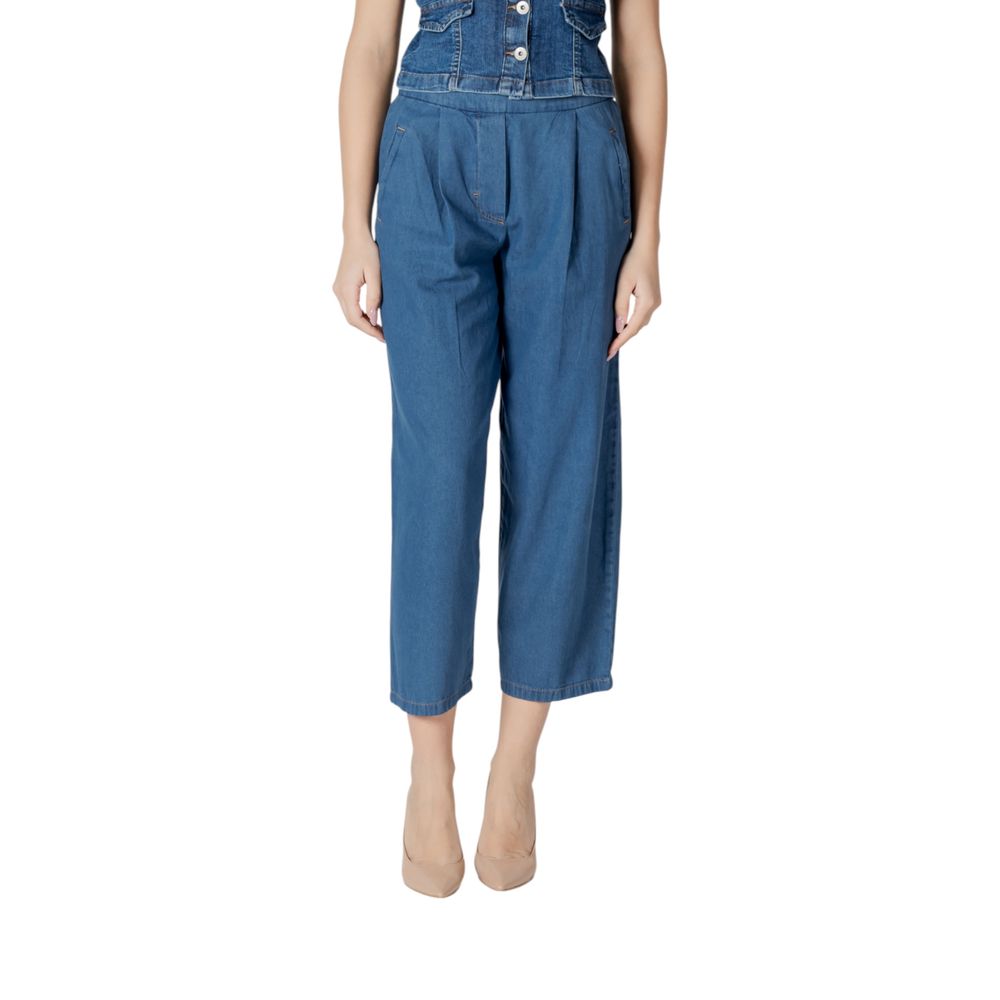 ICHI Blue Cotton Cropped Jeans 1728,71956299936,Blue,Clothing,Cropped Jeans - Jeans Denim - Clothing,ICHI,IT36|XXS,IT38|XS,IT40|S,Jeans Denim - Clothing,New with tags,Women
