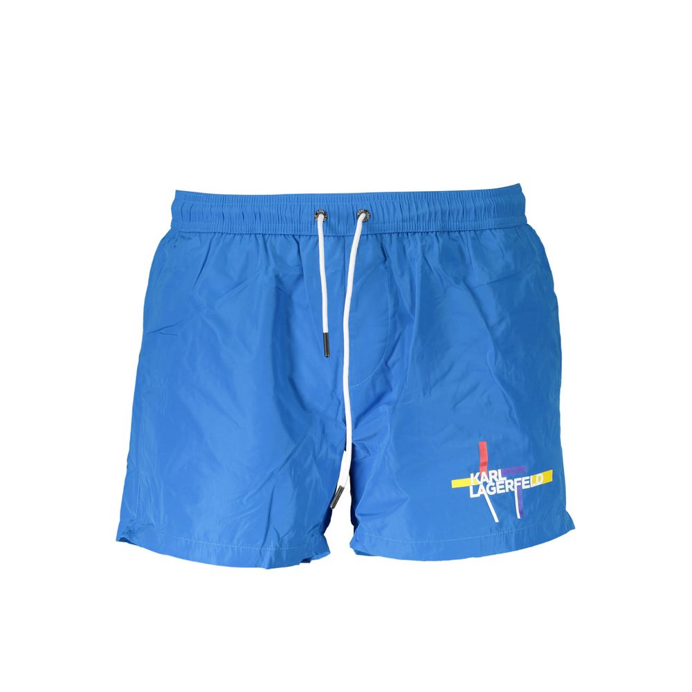 Karl Lagerfeld Azzurro Polyester Men's Swim Boxer