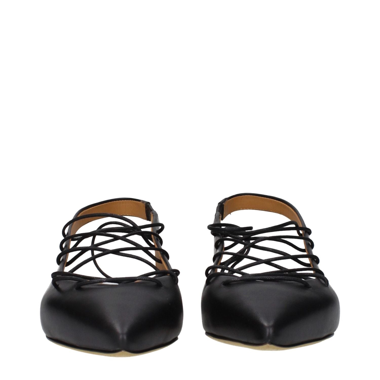 Moschino Black Leather Flats