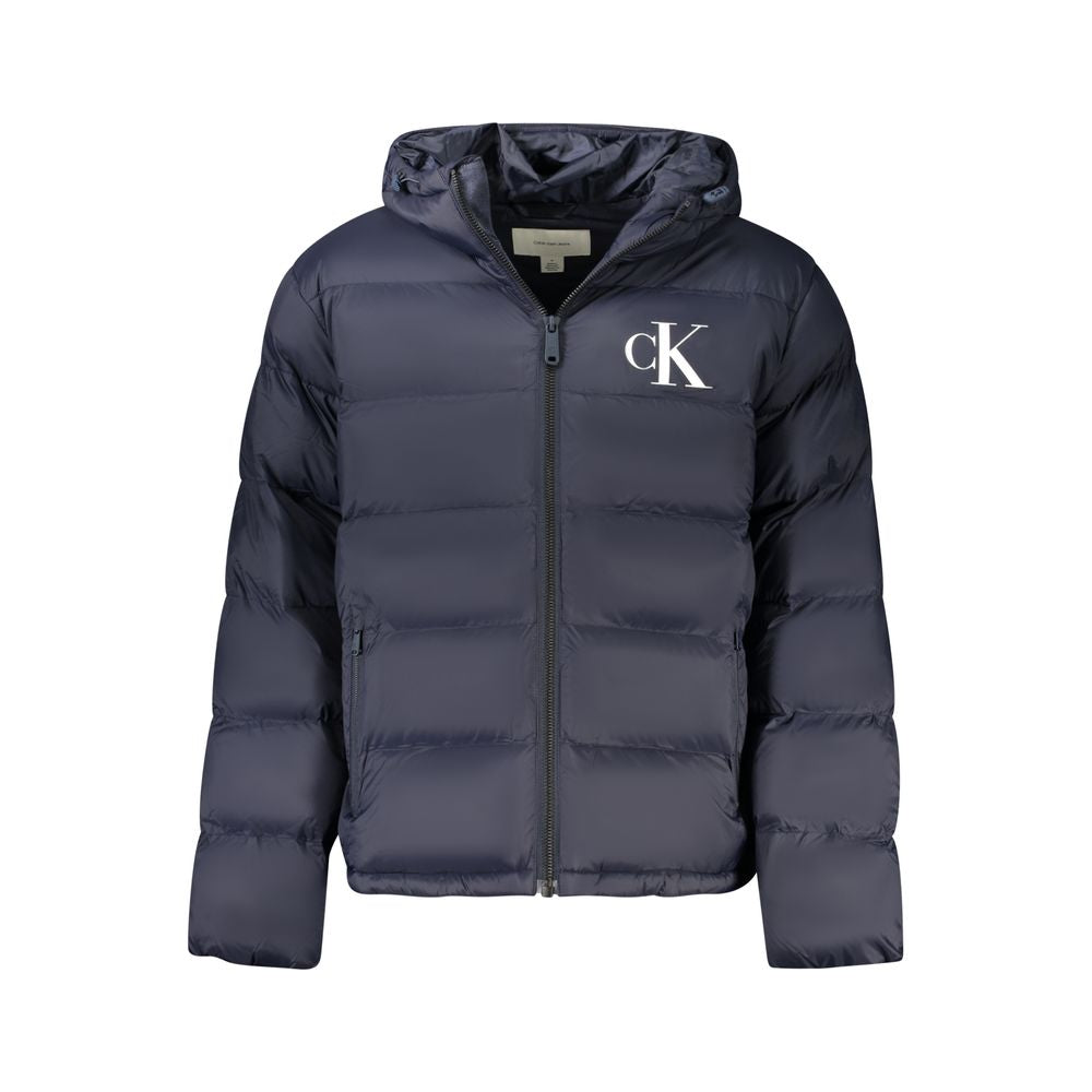 Calvin Klein Blu Poliammide Men's Jacket 1728,67403481248,Blue,Calvin Klein,Clothing,Full-Length Jackets - Jackets & Coats - Clothing,Jackets & Coats - Clothing,Men,New with tags,XL,XXL