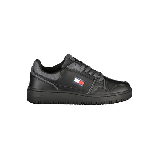 Tommy Hilfiger Black Polyurethane Women Sneaker 1728,67403481248,Athletic - Sneakers - Shoes,Black,EU36/US6,EU37/US7,EU38/US8,EU39/US9,EU40/US10,New with tags,Shoes,Sneakers - Shoes,Tommy Hilfiger,Women