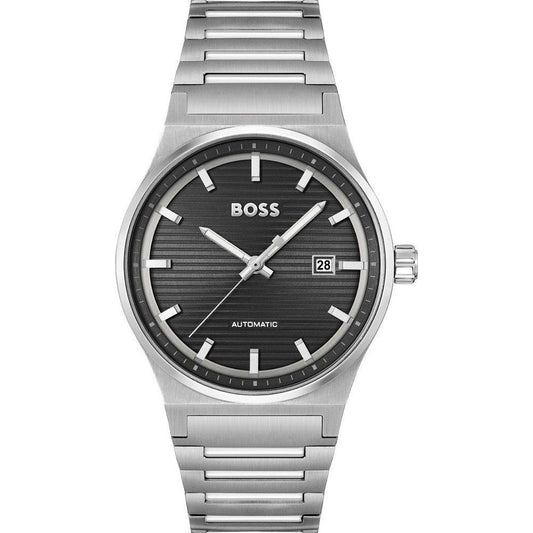 Hugo Boss Gray Stainless Steel Dress Watch 1728,67434610848,Accessories,Dress Watches - Watches - Accessories,Gray,Hugo Boss,Men,New with tags,Watches - Accessories