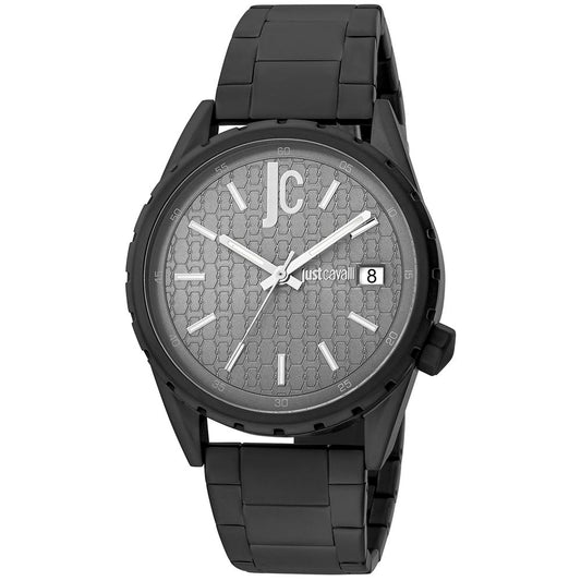 Just Cavalli Black Stainless Steel Dress Watch 1728,67434610848,Accessories,Black,Dress Watches - Watches - Accessories,Just Cavalli,Men,New with tags,Watches - Accessories