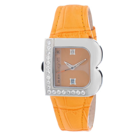Laura Biagiotti Orange Leather Dress Watch 1728,67434610848,Accessories,Dress Watches - Watches - Accessories,Laura Biagiotti,New with tags,Orange,Watches - Accessories,Women