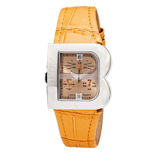 Laura Biagiotti Orange Leather Dress Watch 1728,67434610848,Accessories,Dress Watches - Watches - Accessories,Laura Biagiotti,New with tags,Orange,Watches - Accessories,Women