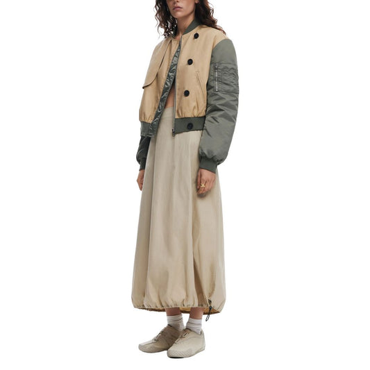 Desigual Beige Cotton Long Skirt 1728,71956299936,Beige,Clothing,Desigual,IT40|S,Long - Skirts - Clothing,New with tags,Skirts - Clothing,Women
