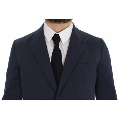 Dolce & Gabbana Blue Cotton Stretch Casual Blazer 1728,2% Elastane,5% Silk,67345645728,Blazers - Men - Clothing,Blazers - Suits & Blazers - Clothing,Blue,Clothing,Dolce & Gabbana,IT48 | M,Material: 93% Cotton,Men,Men - Clothing,New with tags,Suits & Blaze