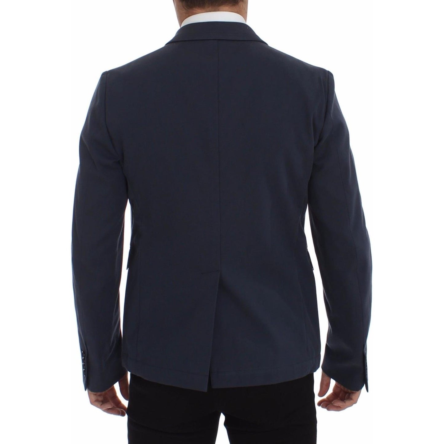 Dolce & Gabbana Blue Cotton Stretch Casual Blazer 1728,2% Elastane,5% Silk,67345645728,Blazers - Men - Clothing,Blazers - Suits & Blazers - Clothing,Blue,Clothing,Dolce & Gabbana,IT48 | M,Material: 93% Cotton,Men,Men - Clothing,New with tags,Suits & Blaze
