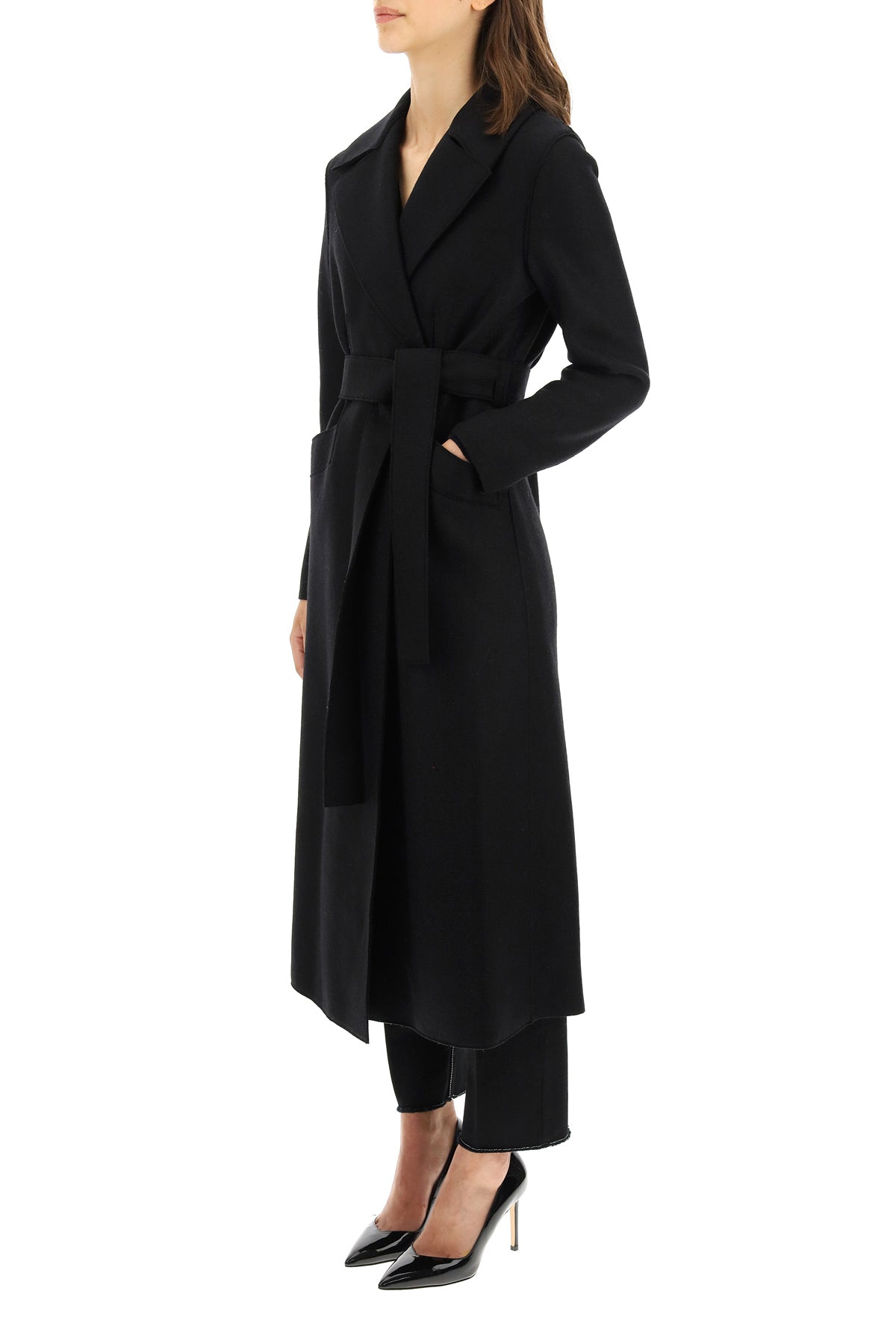 Harris Wharf London long coat in pressed wool Jackets Harris Wharf London