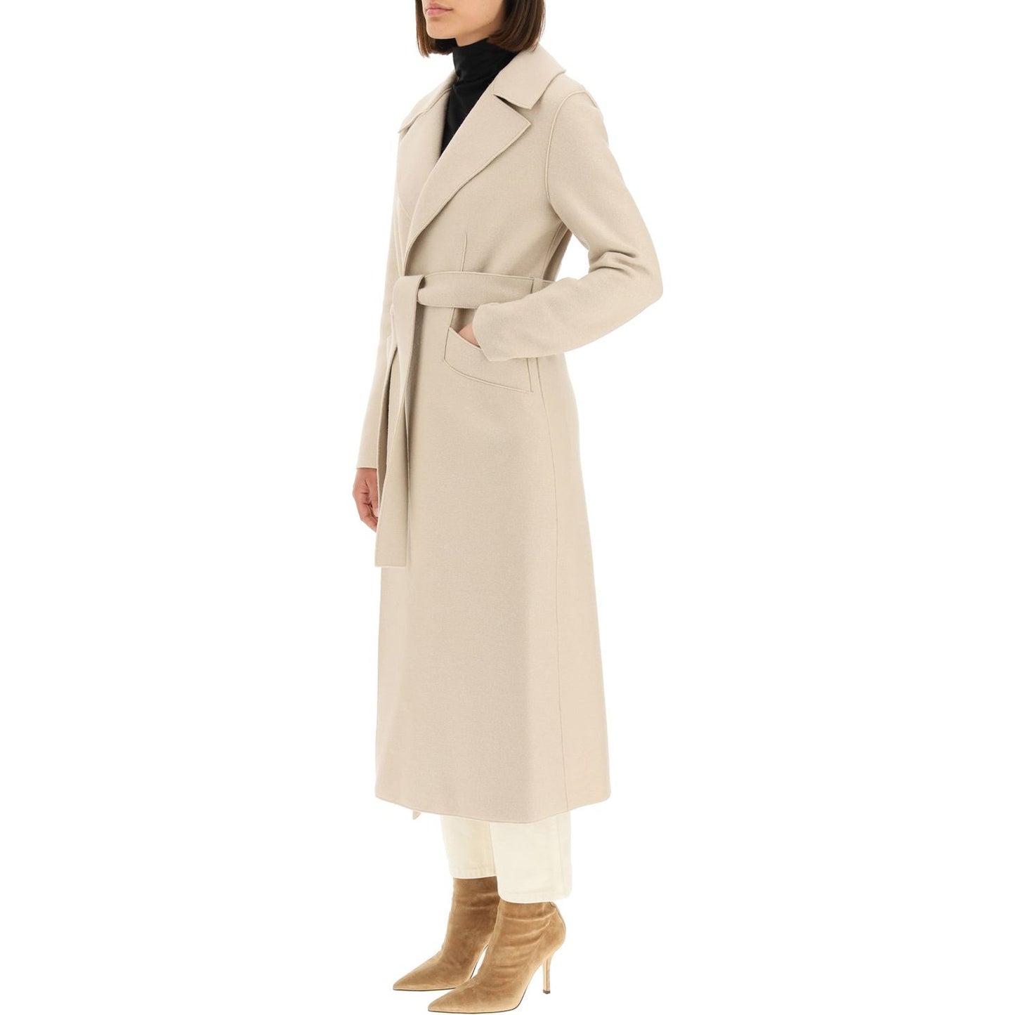 Harris Wharf London long coat in pressed wool Jackets Harris Wharf London