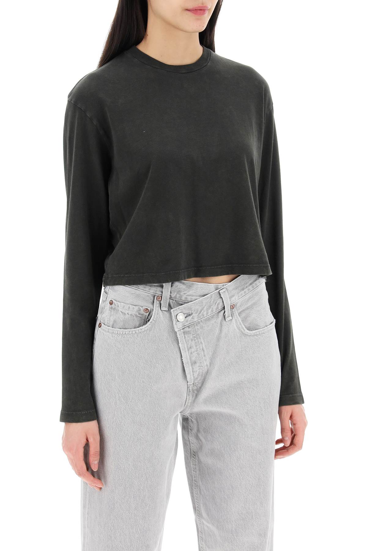 Agolde cropped long-sleeved mason t Topwear Agolde