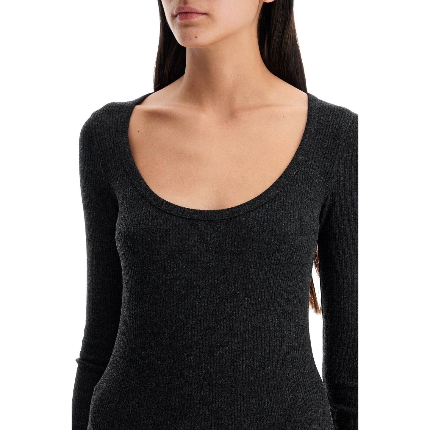 Agolde fitted top with deep neckline Topwear Agolde