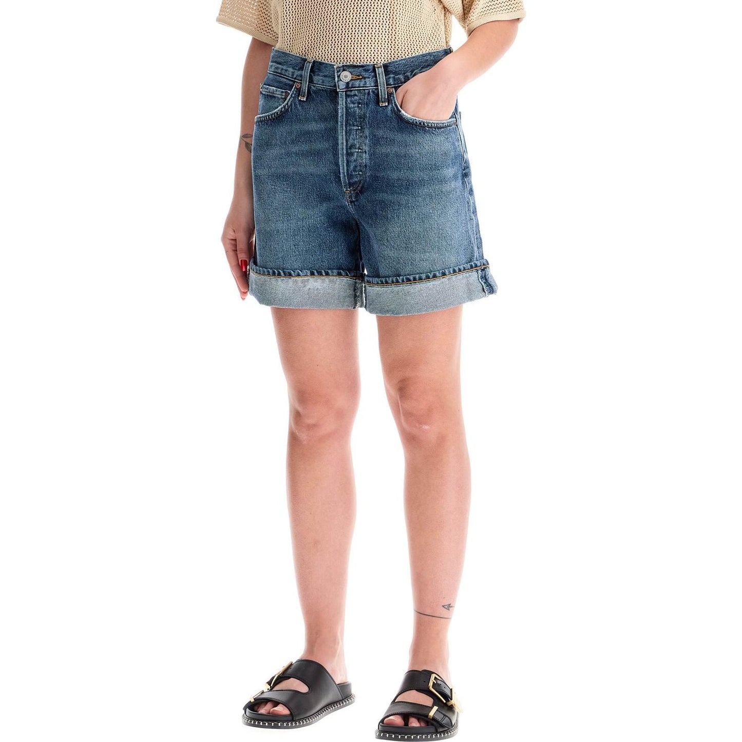 Agolde women's denim women shorts Short trousers Agolde