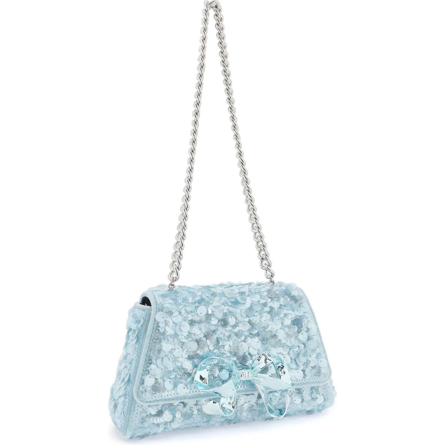 Self-Portrait Self Portrait sequined bow mini shoulder bag Handbag Self-Portrait