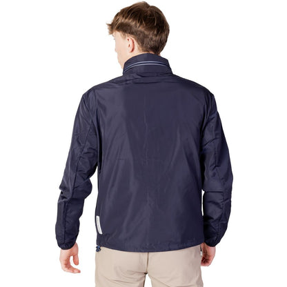 Armani Exchange Blue Polyester Shell Jacket