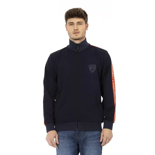 Automobili Lamborghini Blue Polyester Men Sweatshirt