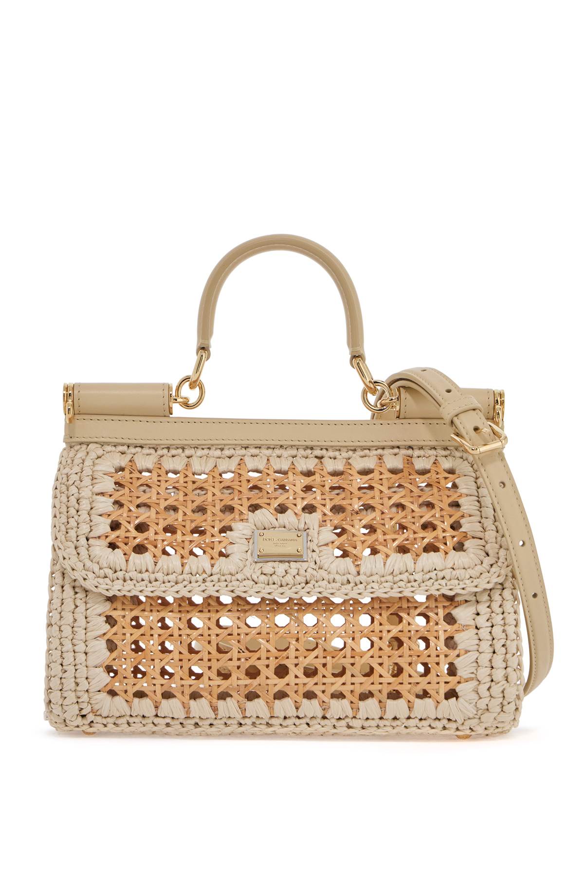 Dolce & Gabbana 'extended sicily handbag in straw and raff Handbag Dolce & Gabbana