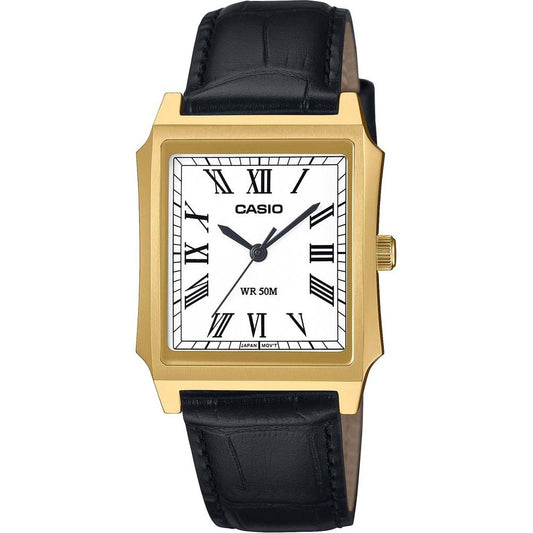 CASIO COLLECTION Mod. TANK - GOLD, LEATHER