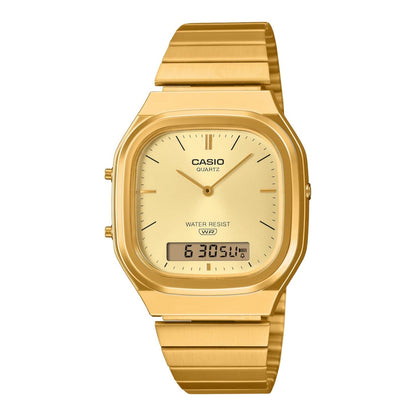 CASIO VINTAGE Mod. EDGY ROUNDED SQUARE - GOLD READY STOCKED WATCHES,Unisex,Wristwatch
