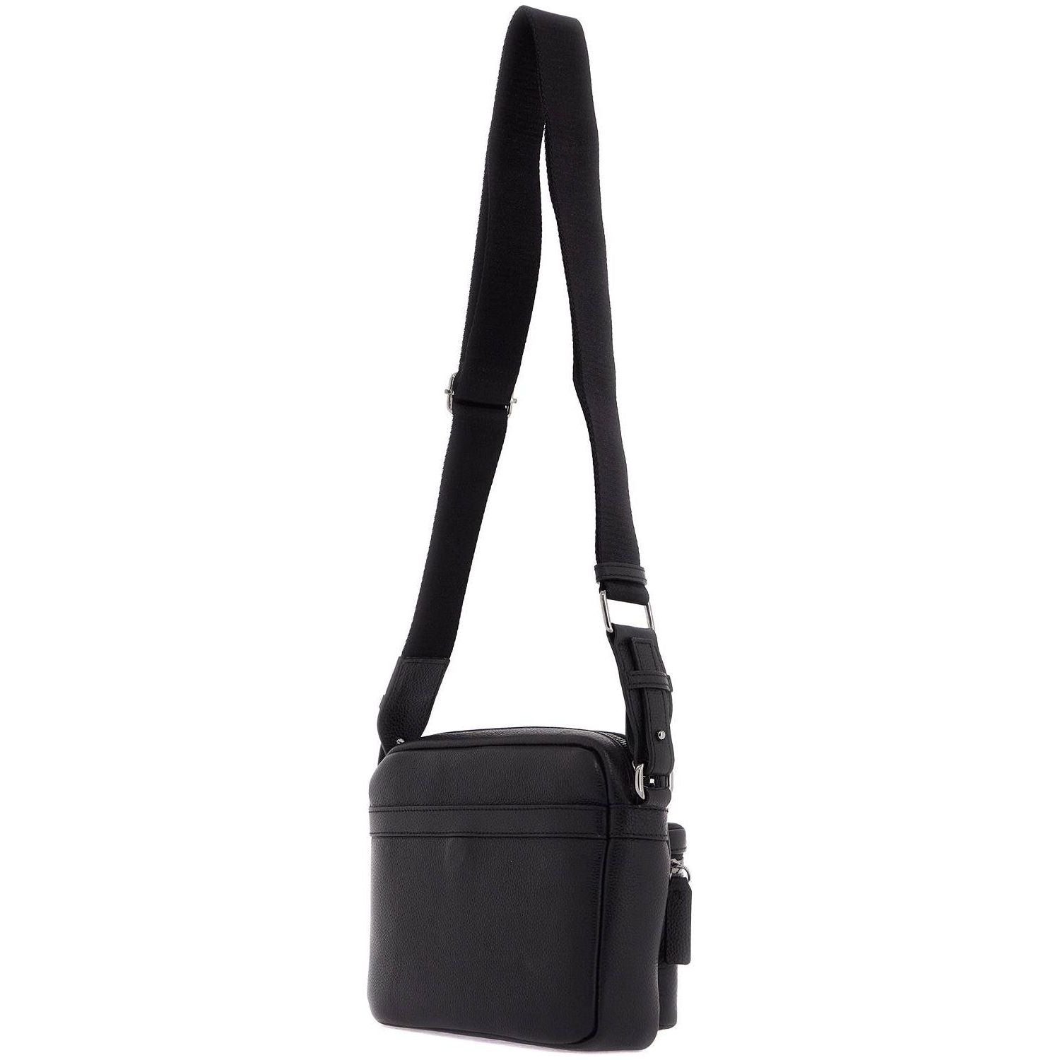 Front view with bag zipped and handles upright.