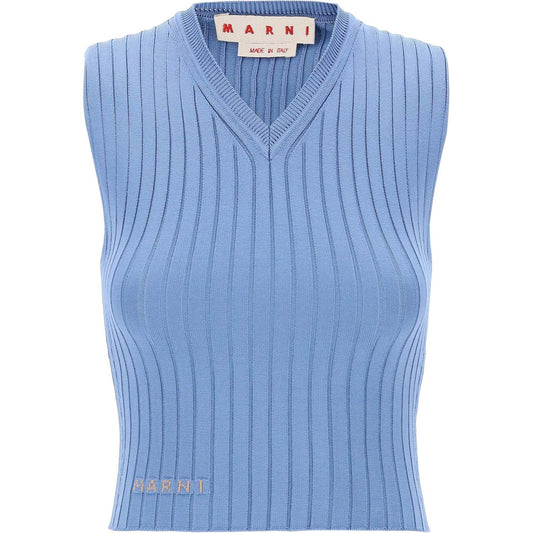 Marni sleeveless ribbed knit top Topwear Marni