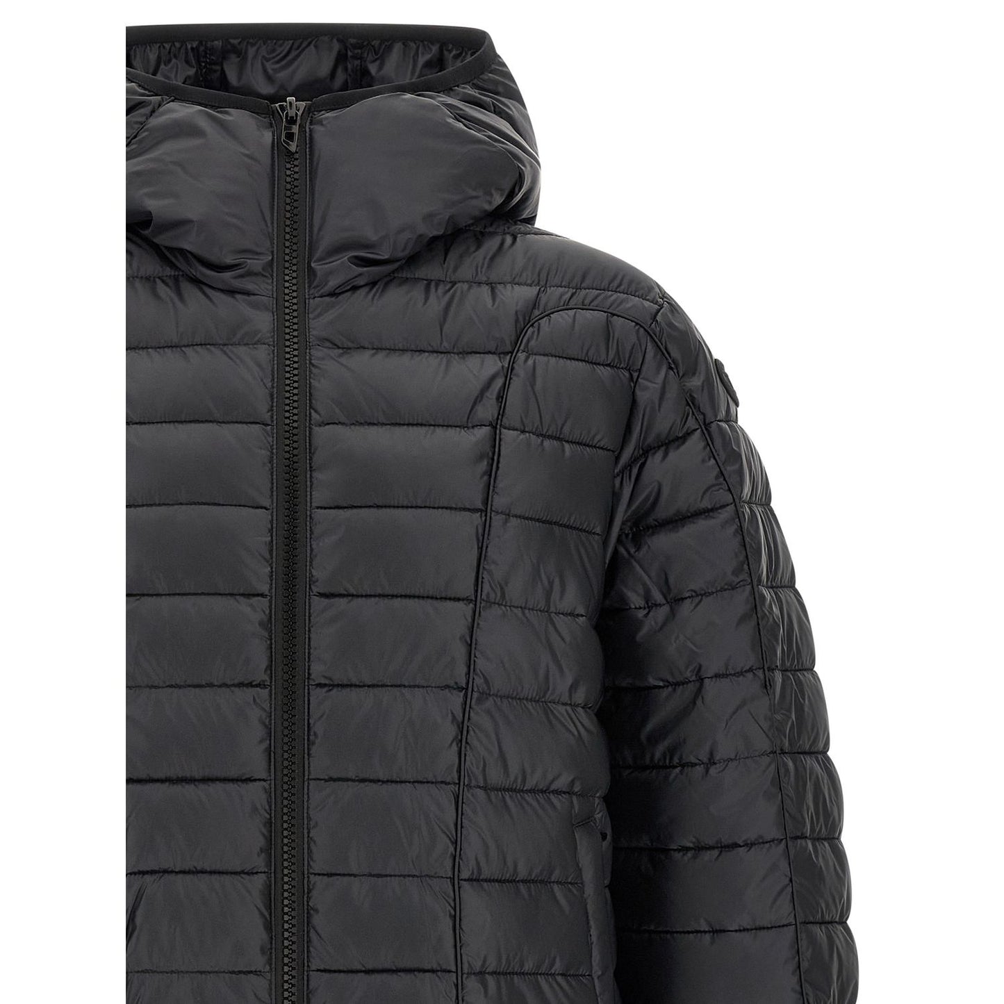 Diesel Black Polyester Full-Length Jacket