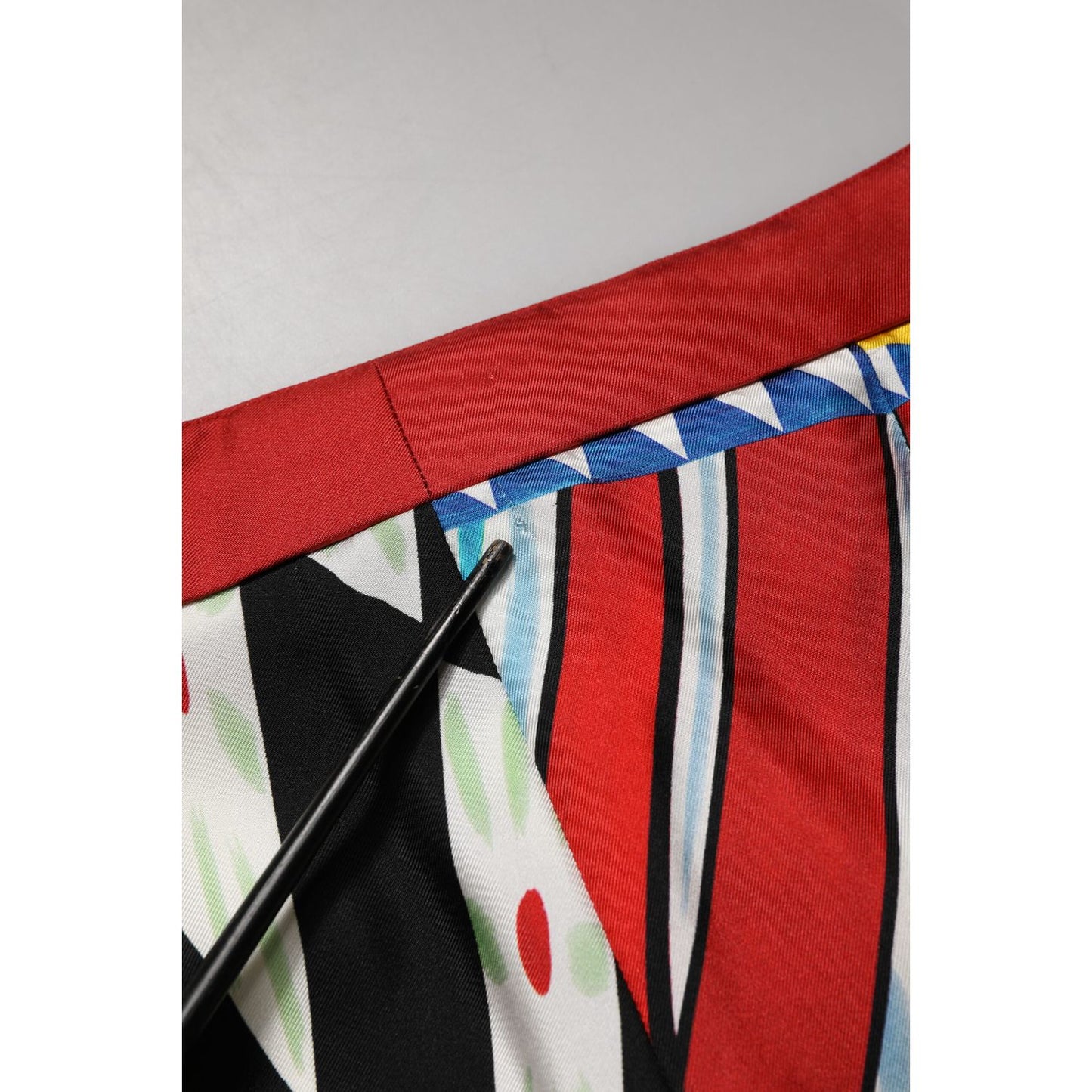 Dolce & Gabbana Multicolor Carretto Pattern Straight Pants 1728,67345645728,Casual Pants - Pants - Clothing,Chino Pants - Pants - Clothing,Clothing,Dolce & Gabbana,IT40|S,Material: 100%SE,Multicolor,Pants - Clothing,Preowned / Defect,Women