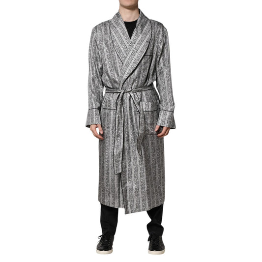 Dolce & Gabbana Multicolor Floral Robe Coat Wrap Jacket 1728,67345645728,Clothing,Dolce & Gabbana,IT44 | XS,IT46 | S,IT48 | M,IT50 | L,IT54 | XL,Jackets - Men - Clothing,Material: 100% Silk,Men,Men - Clothing,Multicolor,New with tags,Robes - Sleepwear - C