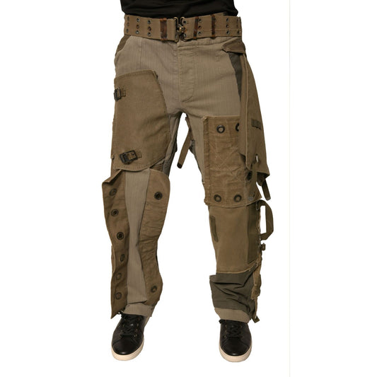 Dolce & Gabbana Multicolor Reconstructed Flight Cargo Pants