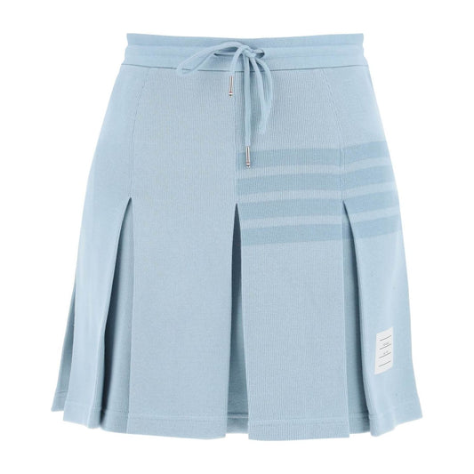 Thom Browne knitted 4-bar pleated skirt Skirts Thom Browne