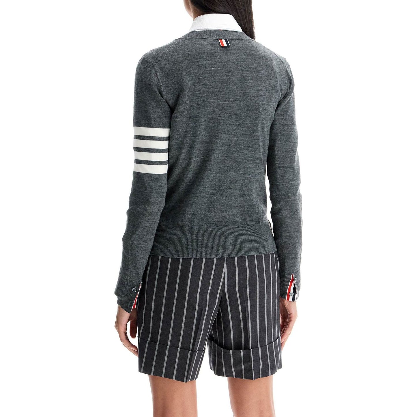 Thom Browne 4-bar wool melange cardigan Knitwear Thom Browne