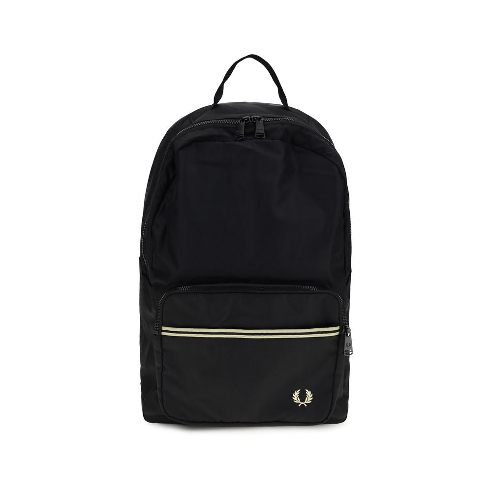 Fred Perry Black Nylon Backpack 1728,72470364320,Backpacks - Bags,Bags,Black,Fred Perry,Men,New with tags