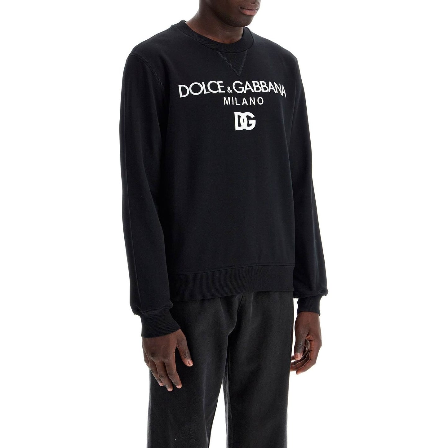 Dolce & Gabbana "round neck sweatshirt with dg embroidery and lettering Topwear Dolce & Gabbana