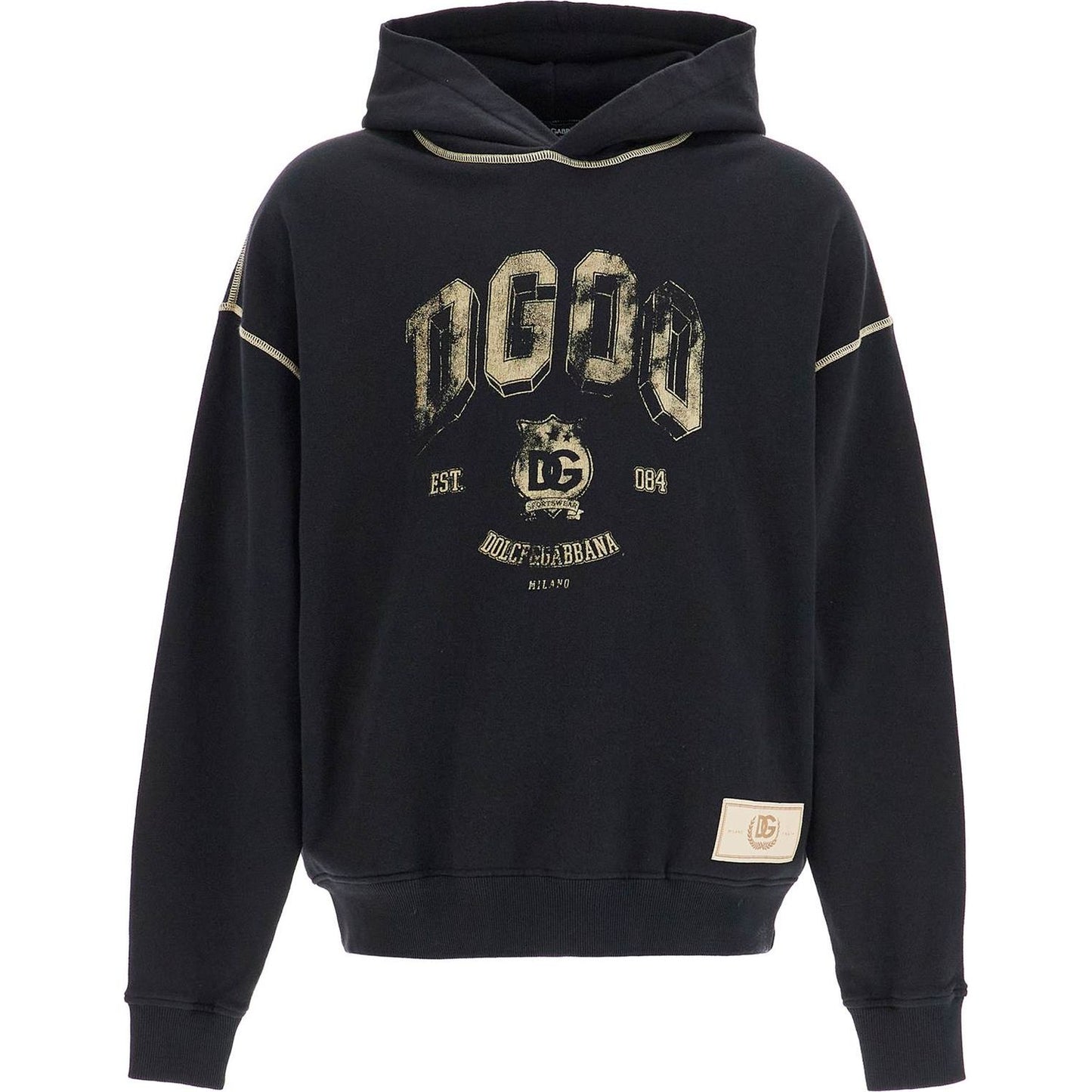 Dolce & Gabbana oversized hoodie with hood and logo print Topwear Dolce & Gabbana