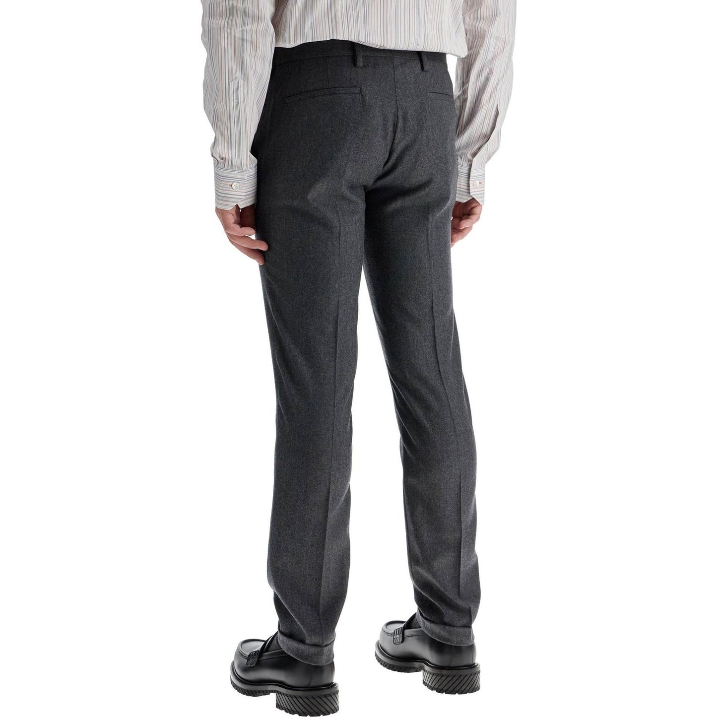 Paul Smith slim fit flannel trousers in eight Trousers Paul Smith