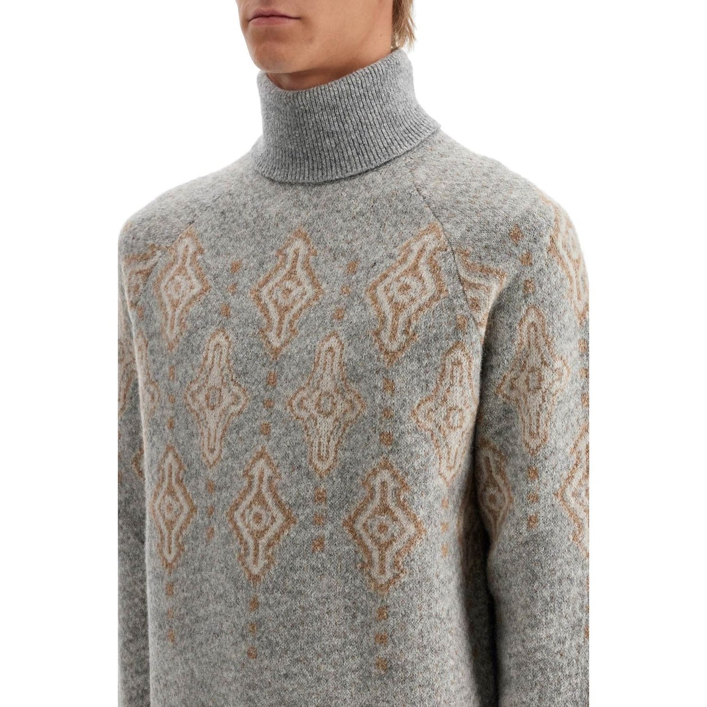 Brunello Cucinelli geometric jacquard turtleneck sweater Knitwear Brunello Cucinelli