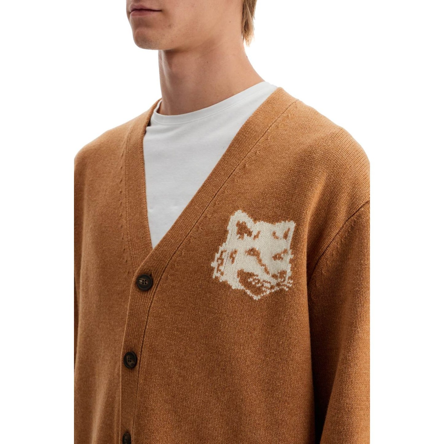 Maison Kitsune 'fox head wool cardigan with Knitwear Maison Kitsune