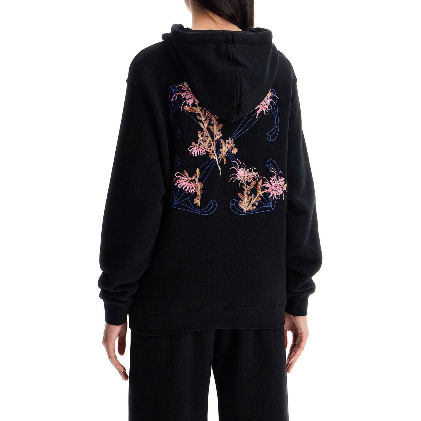 Off-White 'pinkflower arrow hooded sweat Topwear Off-White