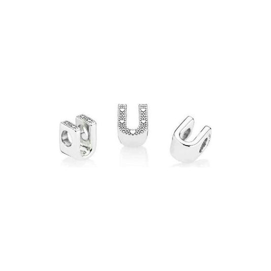 PANDORA CHARMS Mod. LETTER T SILVER