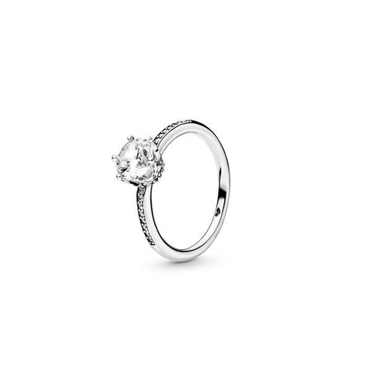 PANDORA JEWELS Mod. CLEAR SPARKLING CROWN - RING - Size 52