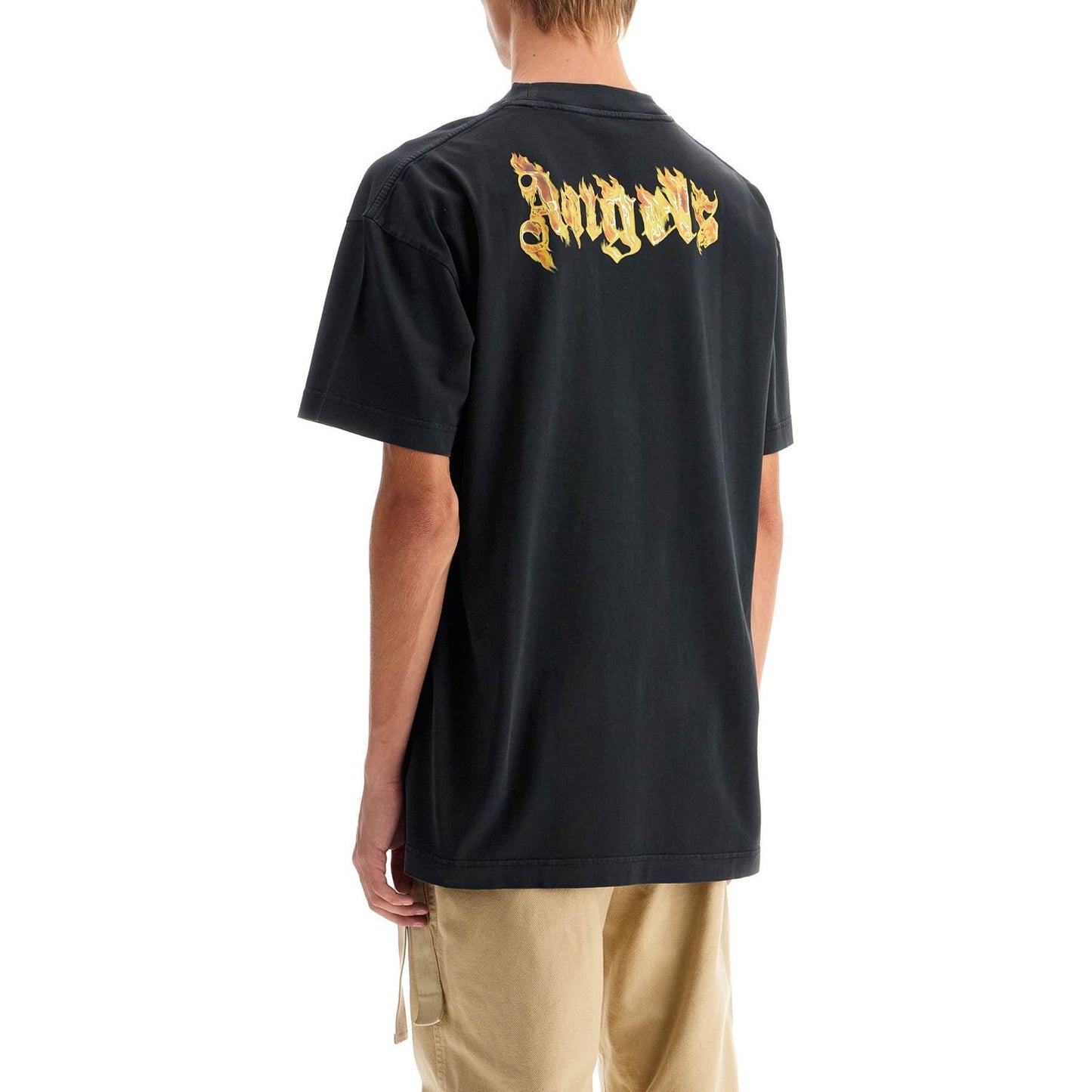 Palm Angels 'burning logo t-shirt Topwear Palm Angels